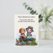 Whimsical Everyday Sentiment Storybook Art   Postkarte (Stehend Vorderseite)