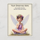 Whimsical Everyday Sentiment Storybook Fairy Postkarte (Vorderseite)