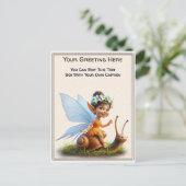 Whimsical Everyday Sentiment Storybook Fairy Postkarte (Stehend Vorderseite)