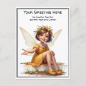 Whimsical Everyday Sentiment Storybook Fairy Postkarte (Vorderseite)
