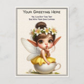 Whimsical Everyday Sentiment Storybook Fairy Postkarte (Vorderseite)