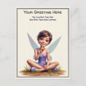 Whimsical Everyday Sentiment Storybook Fairy Postkarte (Vorderseite)