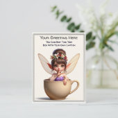 Whimsical Everyday Sentiment Storybook Fairy Postkarte (Stehend Vorderseite)