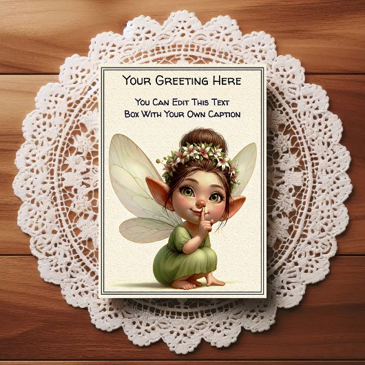 Whimsical Everyday Sentiment Storybook Fairy Postkarte