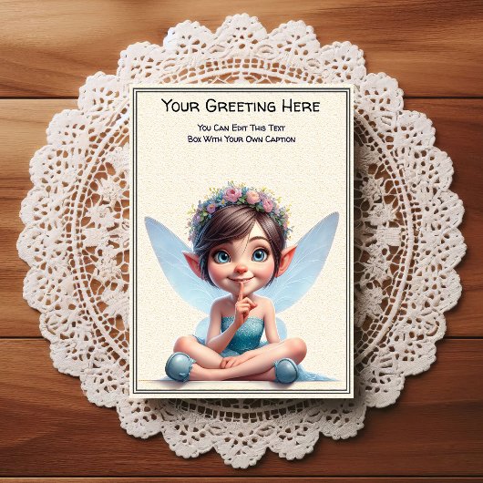 Whimsical Everyday Sentiment Storybook Fairy Postkarte