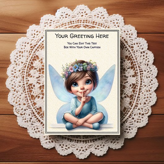 Whimsical Everyday Sentiment Storybook Fairy Postkarte