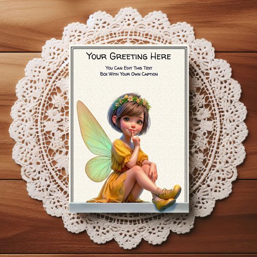 Whimsical Everyday Sentiment Storybook Fairy Postkarte