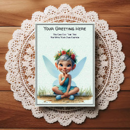 Whimsical Everyday Sentiment Storybook Fairy Postkarte