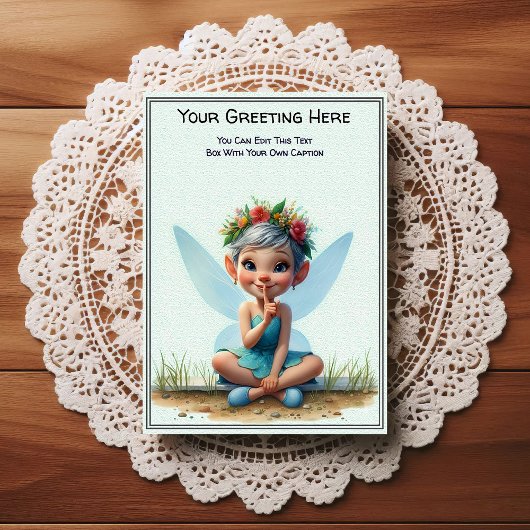 Whimsical Everyday Sentiment Storybook Fairy Postkarte