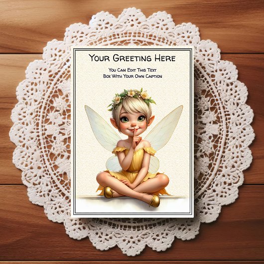 Whimsical Everyday Sentiment Storybook Fairy Postkarte