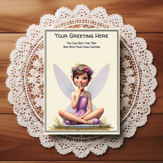Whimsical Everyday Sentiment Storybook Fairy Postkarte