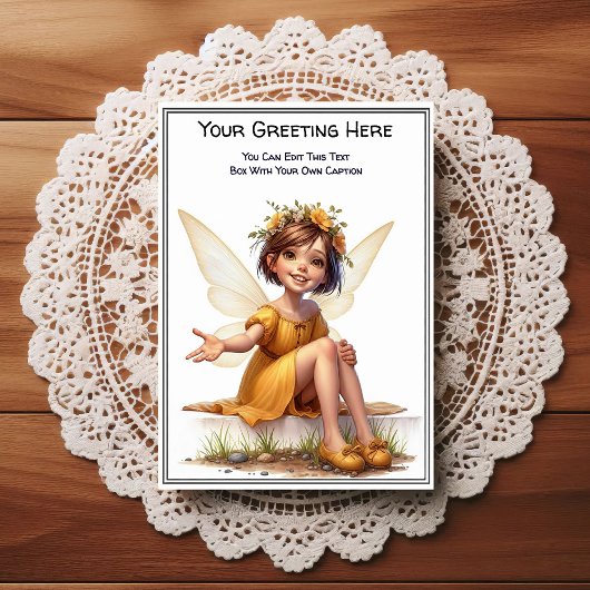 Whimsical Everyday Sentiment Storybook Fairy Postkarte