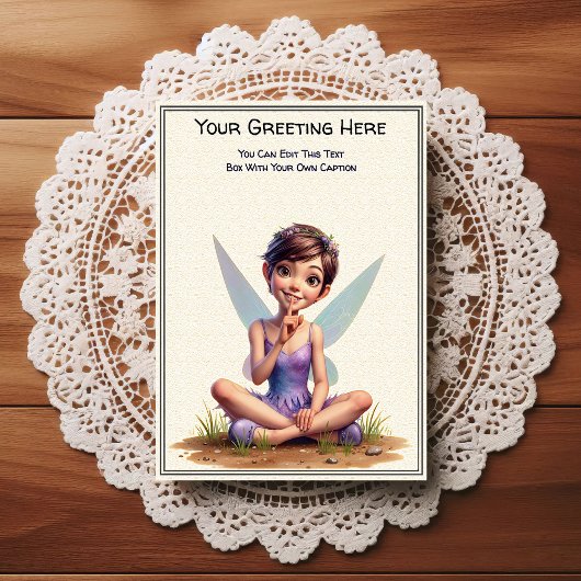 Whimsical Everyday Sentiment Storybook Fairy Postkarte