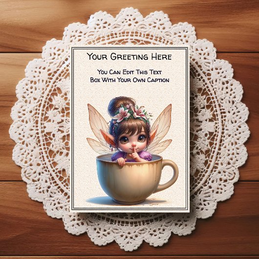 Whimsical Everyday Sentiment Storybook Fairy Postkarte
