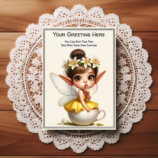 Whimsical Everyday Sentiment Storybook Fairy Postkarte