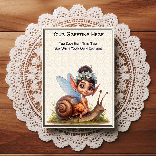 Whimsical Everyday Sentiment Storybook Fairy Postkarte