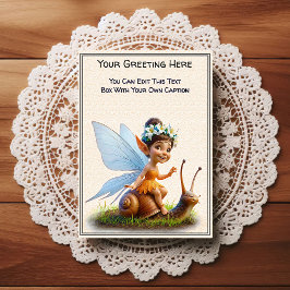 Whimsical Everyday Sentiment Storybook Fairy Postkarte