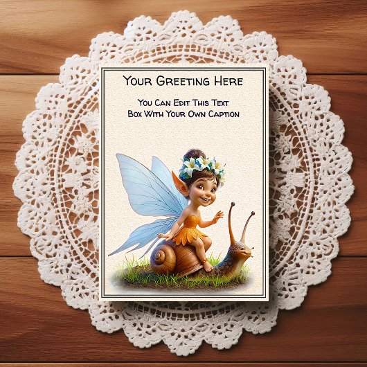 Whimsical Everyday Sentiment Storybook Fairy Postkarte