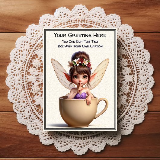 Whimsical Everyday Sentiment Storybook Fairy Postkarte
