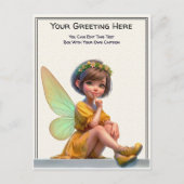 Whimsical Everyday Sentiment Storybook Fairy Postkarte (Vorderseite)