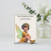 Whimsical Everyday Sentiment Storybook Fairy Postkarte (Stehend Vorderseite)