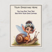 Whimsical Everyday Sentiment Storybook Fairy Postkarte (Vorderseite)