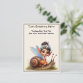 Whimsical Everyday Sentiment Storybook Fairy Postkarte (Stehend Vorderseite)