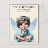 Whimsical Everyday Sentiment Storybook Fairy Postkarte (Vorderseite)