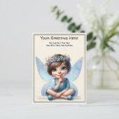 Whimsical Everyday Sentiment Storybook Fairy Postkarte (Stehend Vorderseite)