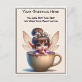 Whimsical Everyday Sentiment Storybook Fairy Postkarte (Vorderseite)