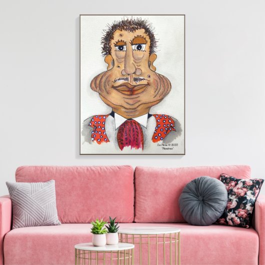 Whimsical Face Leinwand Wandbild feiert Freude (Insitu (Wohnzimmer))