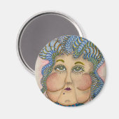 Whimsical Face Magnet (Vorderseite/Rückseite)