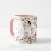 Whimsical Fairies Geburtstagsmilch Wildblume Meado Tasse (Vorderseite Links)