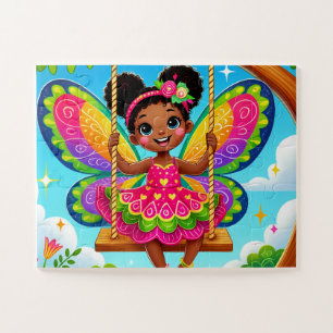 WHIMSICAL "FAIRON ON A SWING" JIGSAW PUZZLE