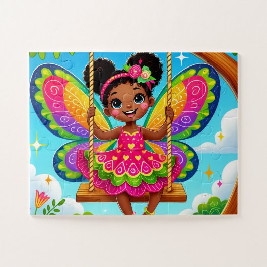WHIMSICAL "FAIRON ON A SWING" JIGSAW PUZZLE (Horizontal)
