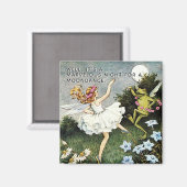 Whimsical Fairy and Frog Dancers Magnet (Vorderseite/Rückseite)