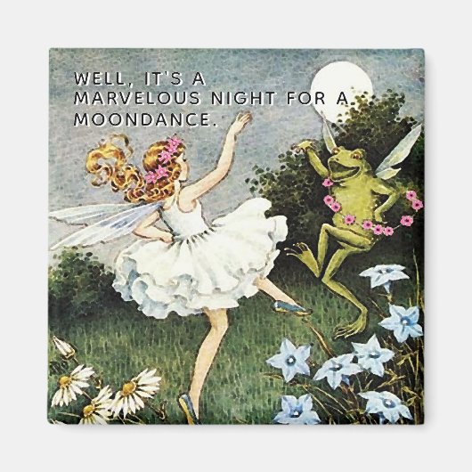 Whimsical Fairy and Frog Dancers Magnet (Vorne)