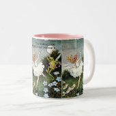 Whimsical Fairy and Frog Dancing Zweifarbige Tasse (VorderseiteRechts)