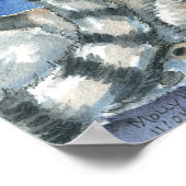 Whimsical Fairy and Tabby Cat Art Print Poster (Ecke)