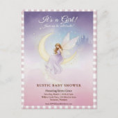 Whimsical Fairy Baby Shower Invitation Postkarte (Vorderseite)