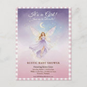 Whimsical Fairy Baby Shower Invitation Postkarte (Vorderseite)