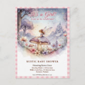 Whimsical Fairy Baby Shower Invitation Postkarte (Vorderseite)