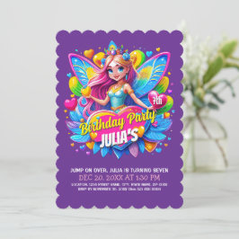 Whimsical Fairy Birthday Celebration Einladung