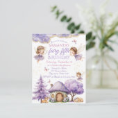 Whimsical Fairy Birthday Party Einladung (Stehend Vorderseite)