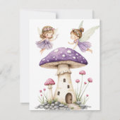 Whimsical Fairy Birthday Party Einladung (Rückseite)