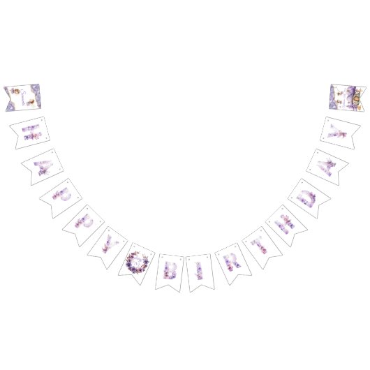 Whimsical Fairy Birthday Party Wimpelkette (Alle)