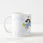 Whimsical Fairy Blue Karos Tasse (Links)