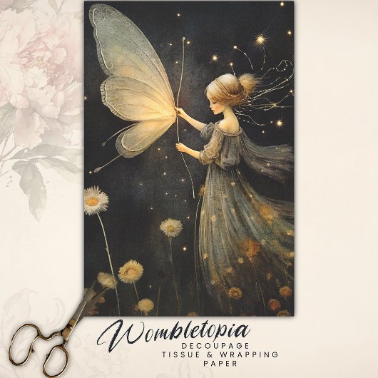 Whimsical Fairy & Butterfly Magische Decoupage Art Seidenpapier