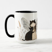Whimsical Fairy & Cat Geburtstag Personalisiertes Tasse (Links)