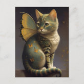 Whimsical Fairy Cat Postkarte (Vorderseite)